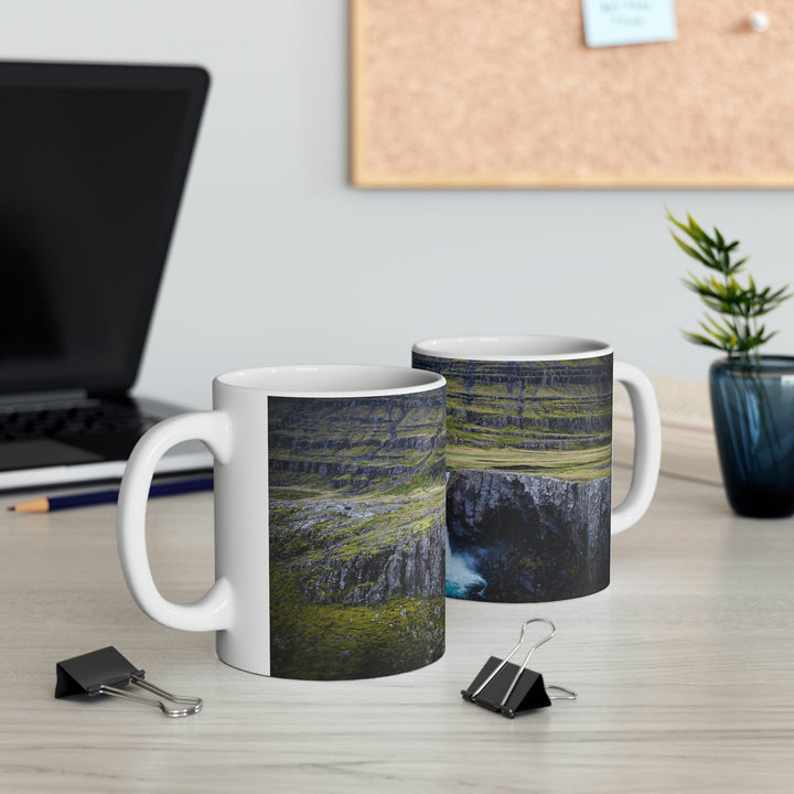 A Remote Waterfall - Ceramic Mug 11oz - Visiting This World