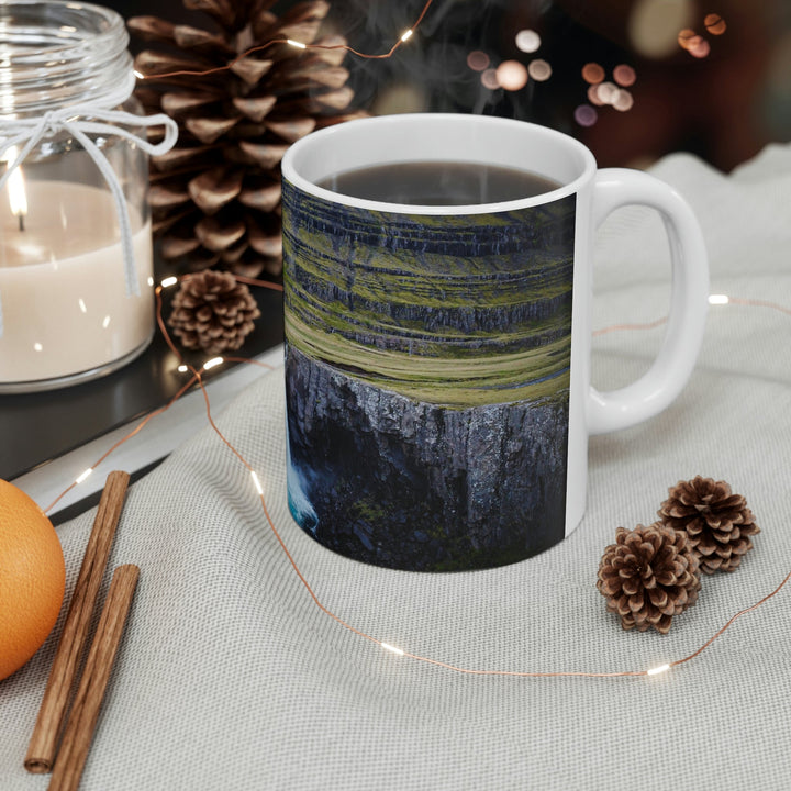 A Remote Waterfall - Ceramic Mug 11oz - Visiting This World