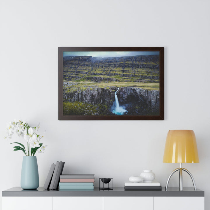 A Remote Waterfall - Framed Print - Visiting This World