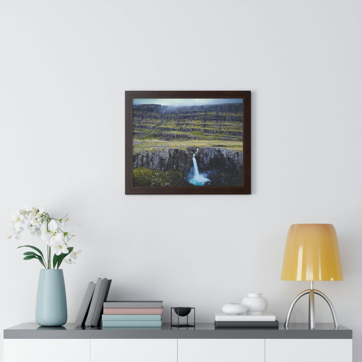 A Remote Waterfall - Framed Print - Visiting This World