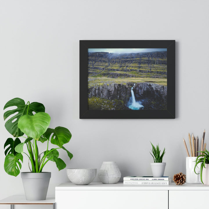 A Remote Waterfall - Framed Print - Visiting This World