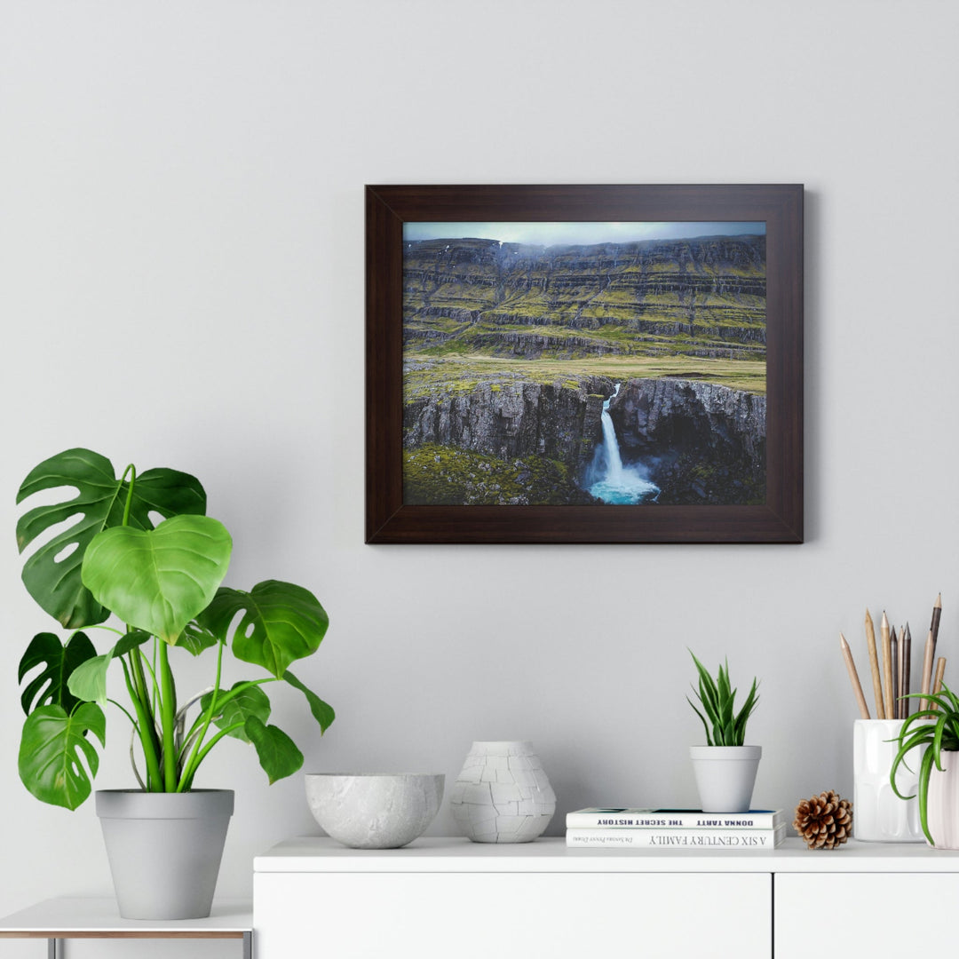 A Remote Waterfall - Framed Print - Visiting This World