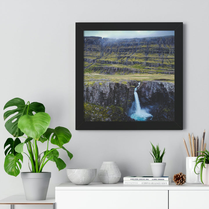 A Remote Waterfall - Framed Print - Visiting This World