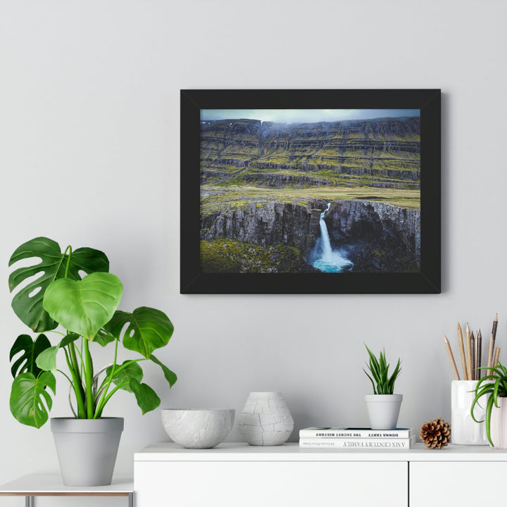 A Remote Waterfall - Framed Print - Visiting This World