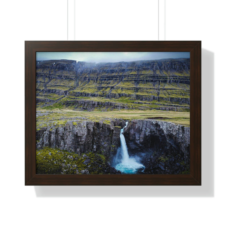 A Remote Waterfall - Framed Print - Visiting This World