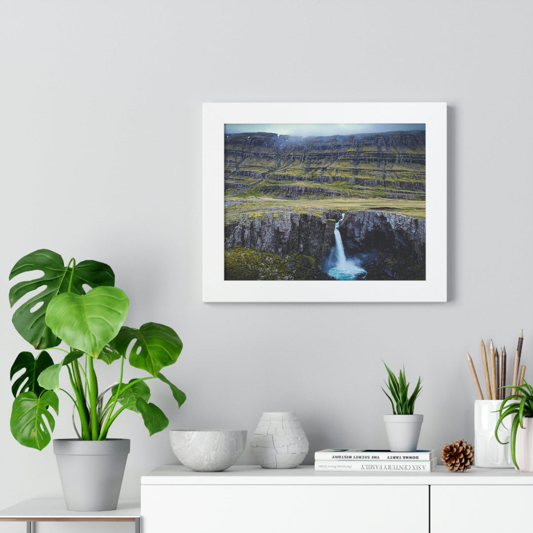 A Remote Waterfall - Framed Print - Visiting This World