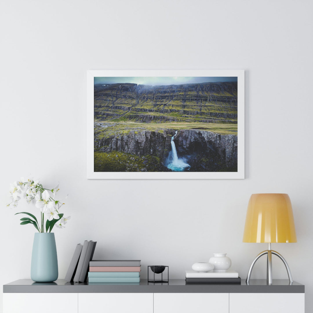 A Remote Waterfall - Framed Print - Visiting This World