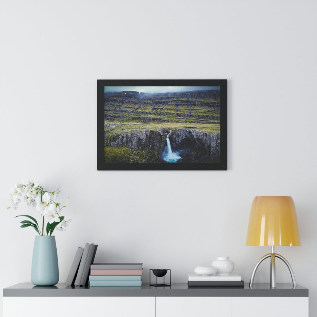 A Remote Waterfall - Framed Print - Visiting This World