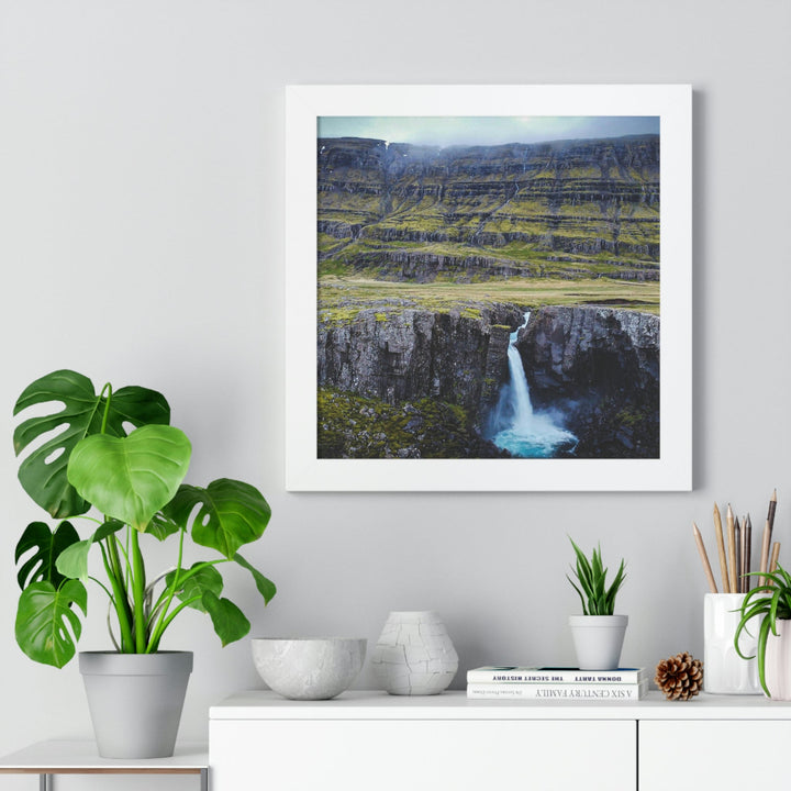 A Remote Waterfall - Framed Print - Visiting This World