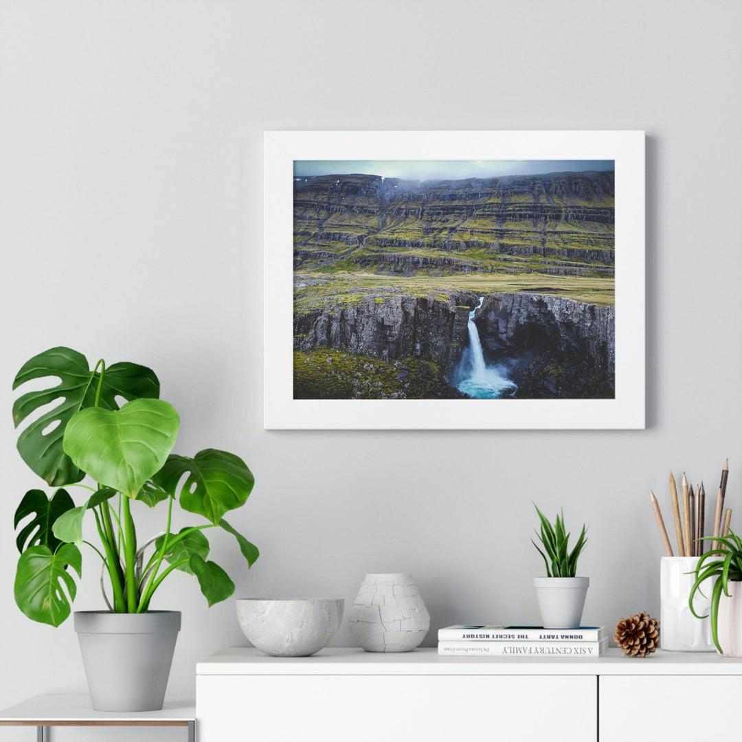 A Remote Waterfall - Framed Print - Visiting This World