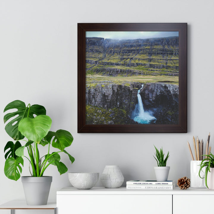 A Remote Waterfall - Framed Print - Visiting This World