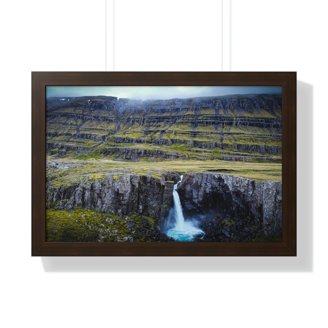 A Remote Waterfall - Framed Print - Visiting This World