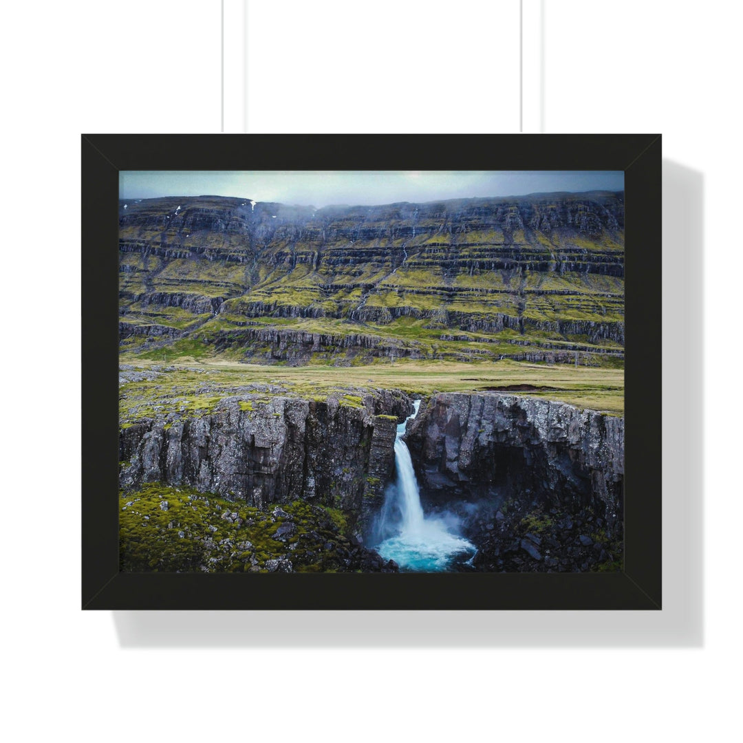 A Remote Waterfall - Framed Print - Visiting This World