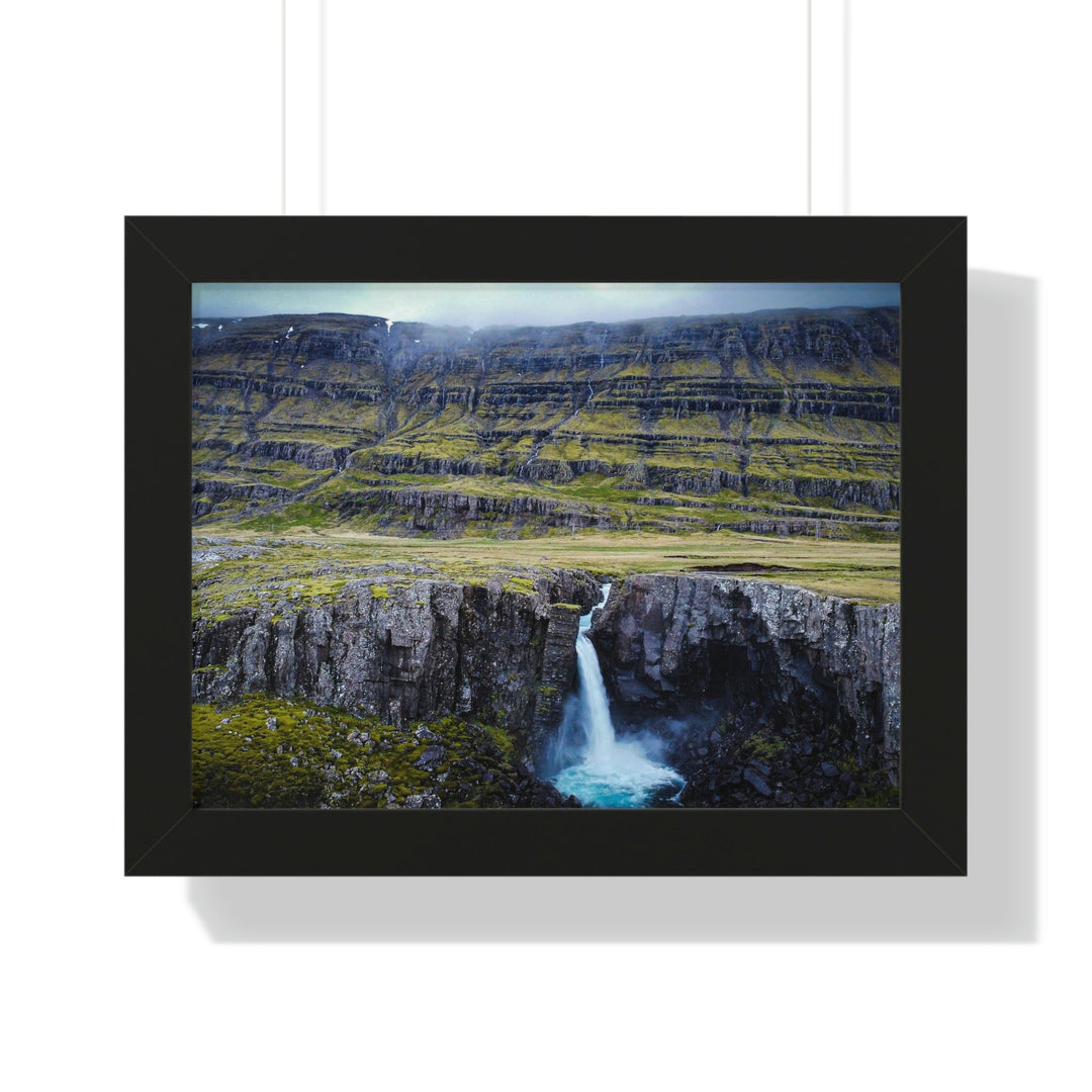 A Remote Waterfall - Framed Print - Visiting This World