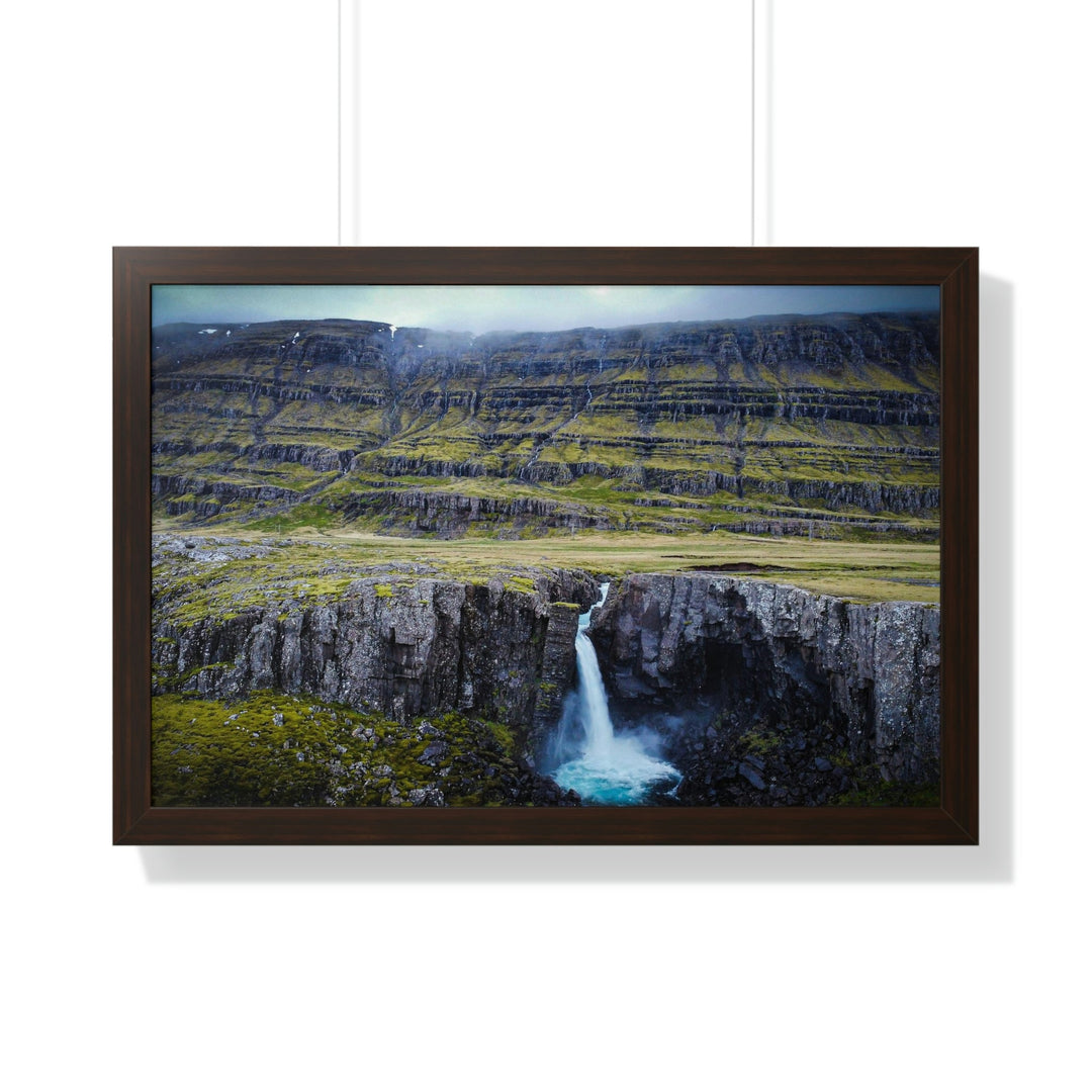 A Remote Waterfall - Framed Print - Visiting This World