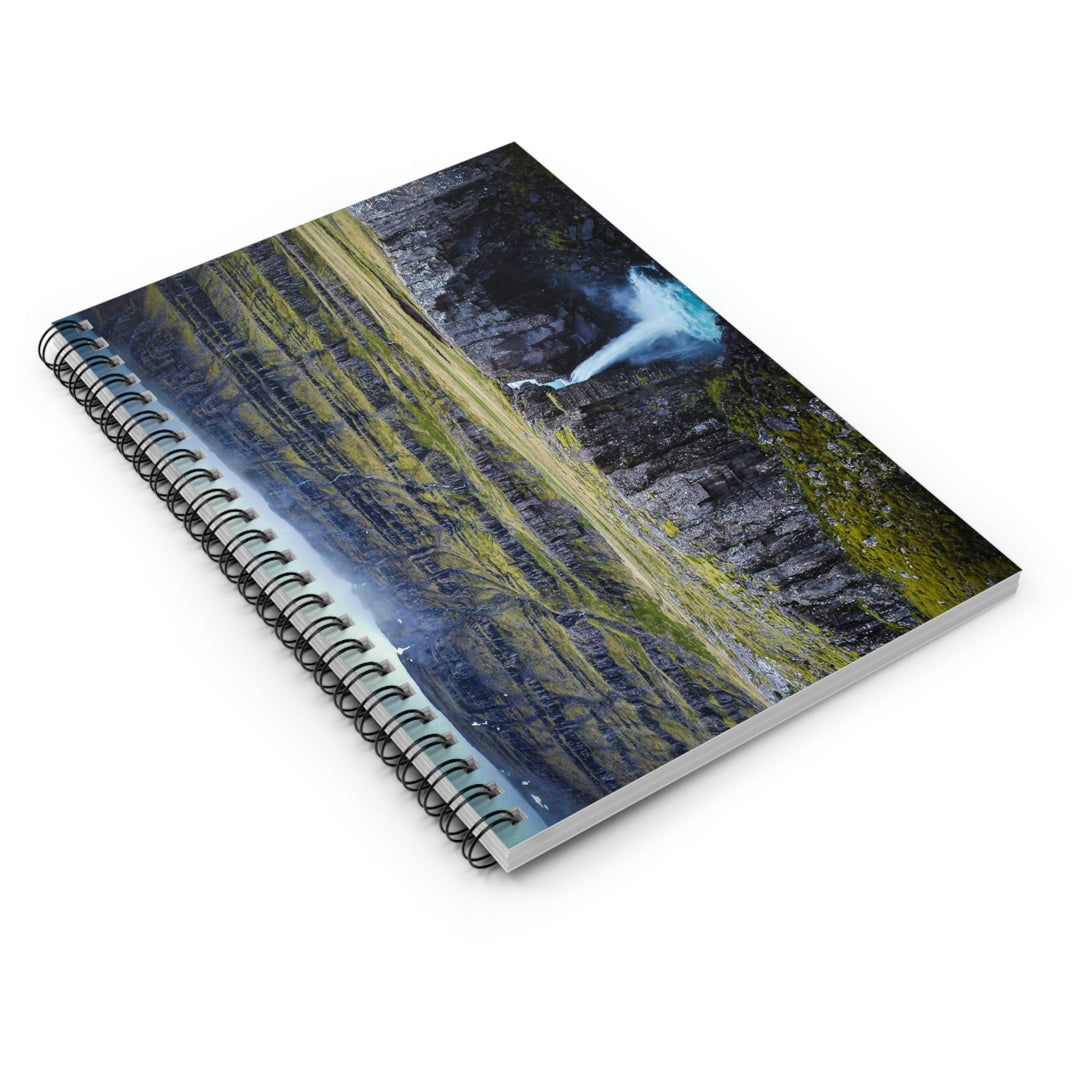 A Remote Waterfall - Spiral Ruled Line Notebook - Visiting This World