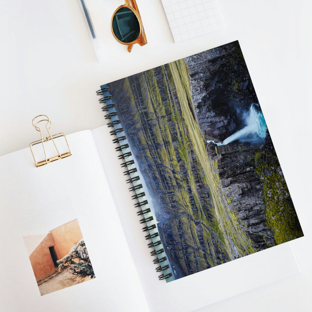 A Remote Waterfall - Spiral Ruled Line Notebook - Visiting This World