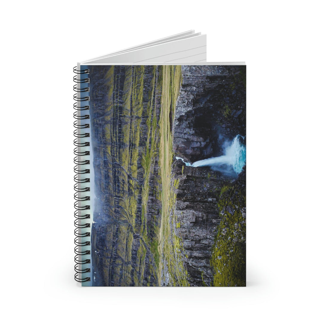 A Remote Waterfall - Spiral Ruled Line Notebook - Visiting This World