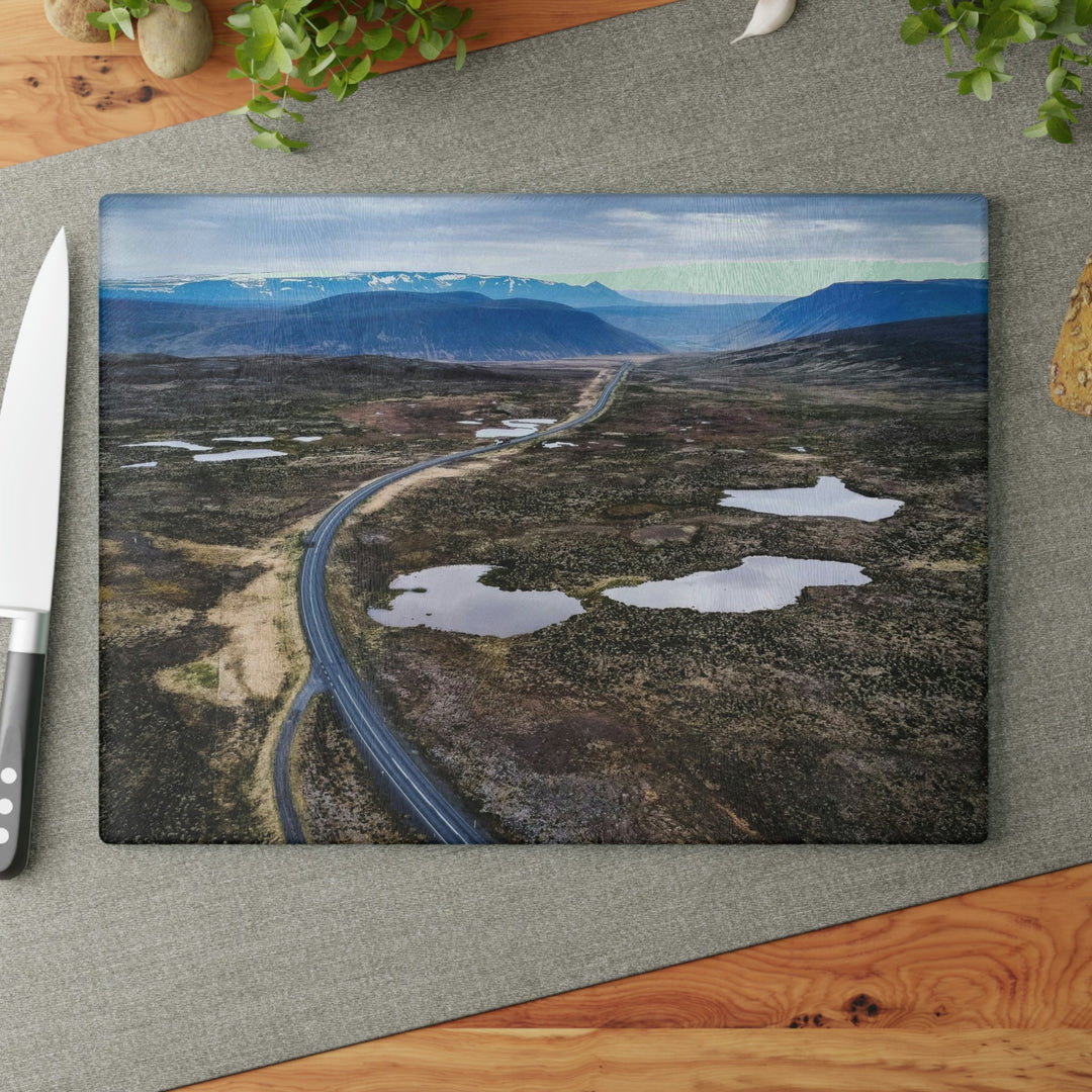 A Road Worth Traveling - Glass Cutting Board - Visiting This World