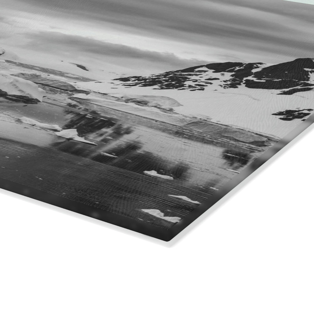 A Still Day in Black and White - Glass Cutting Board - Visiting This World