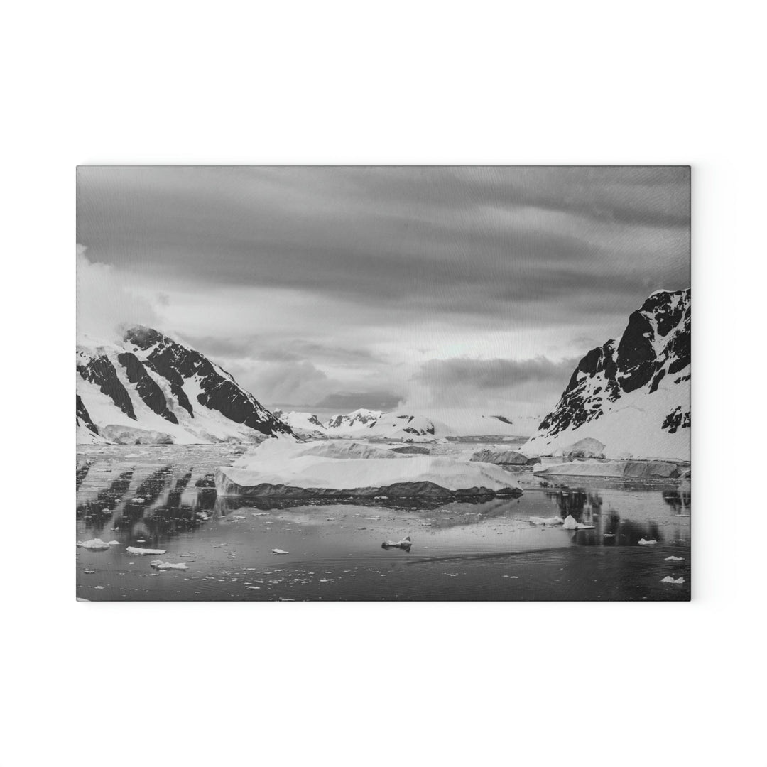 A Still Day in Black and White - Glass Cutting Board - Visiting This World