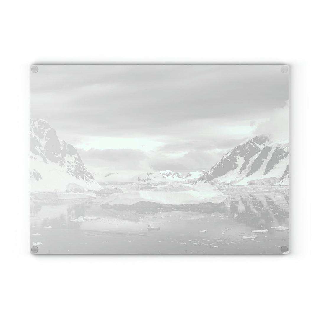 A Still Day in Black and White - Glass Cutting Board - Visiting This World