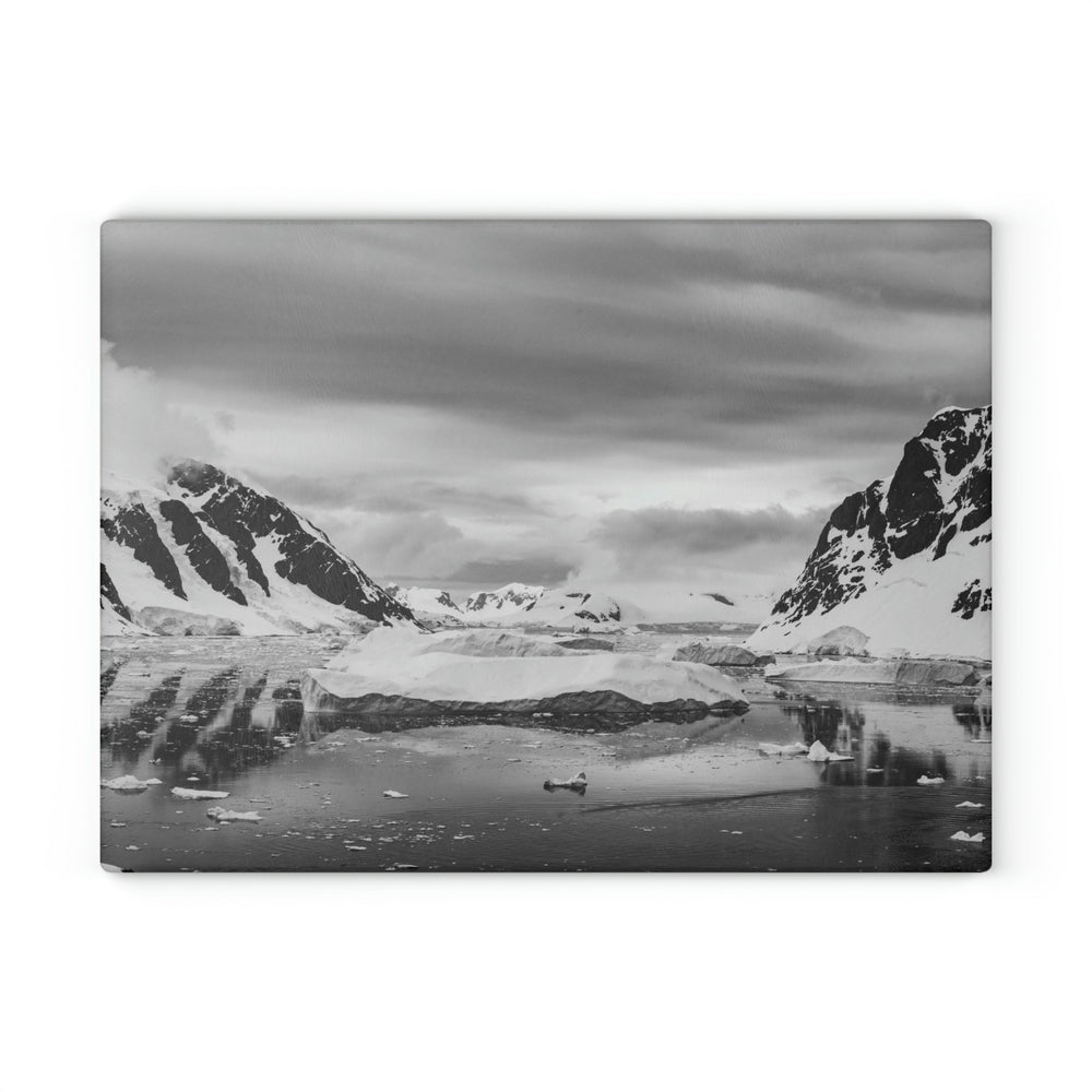 A Still Day in Black and White - Glass Cutting Board - Visiting This World