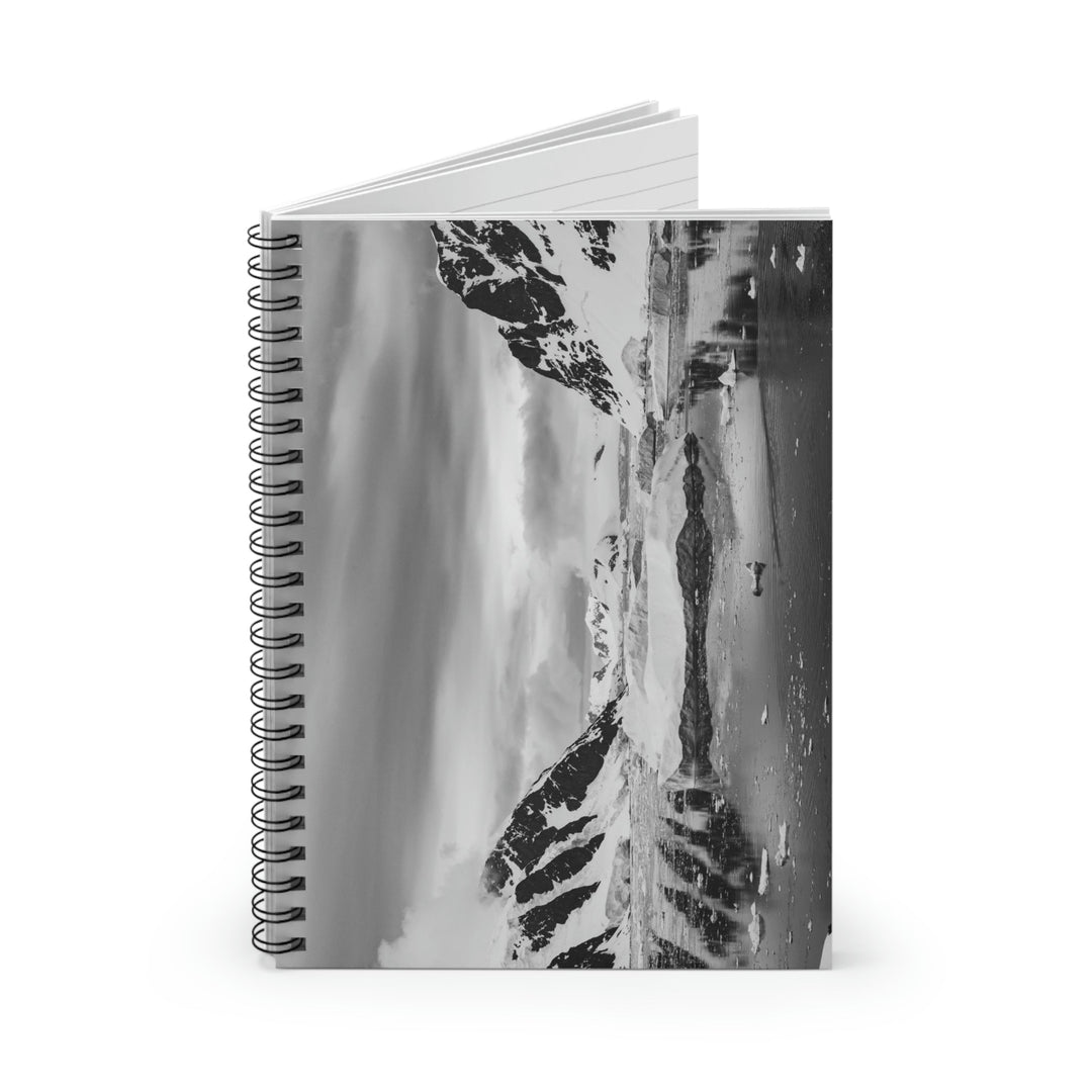 A Still Day in Black and White - Spiral Ruled Line Notebook - Visiting This World