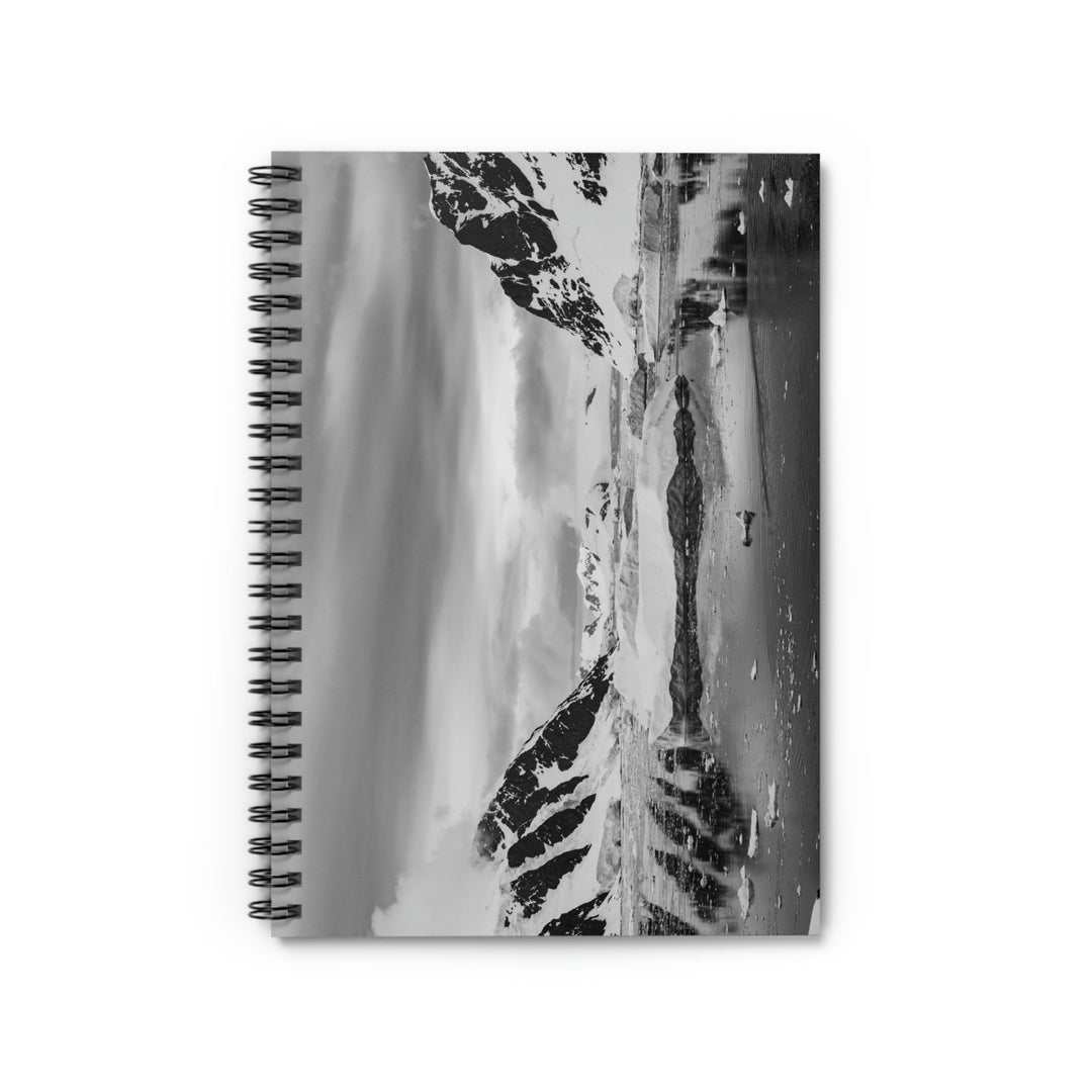 A Still Day in Black and White - Spiral Ruled Line Notebook - Visiting This World