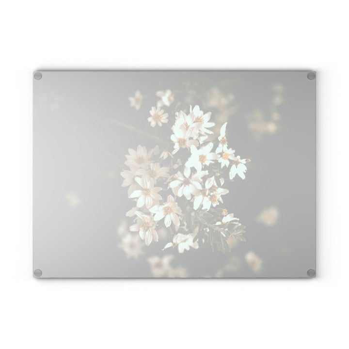 A Touch of White - Glass Cutting Board - Visiting This World