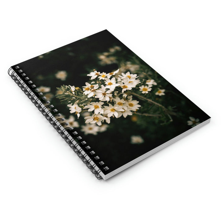 A Touch of White - Spiral Ruled Line Notebook - Visiting This World