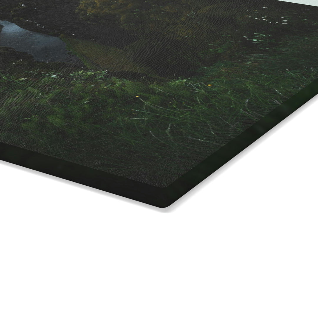 A View of the River - Glass Cutting Board - Visiting This World