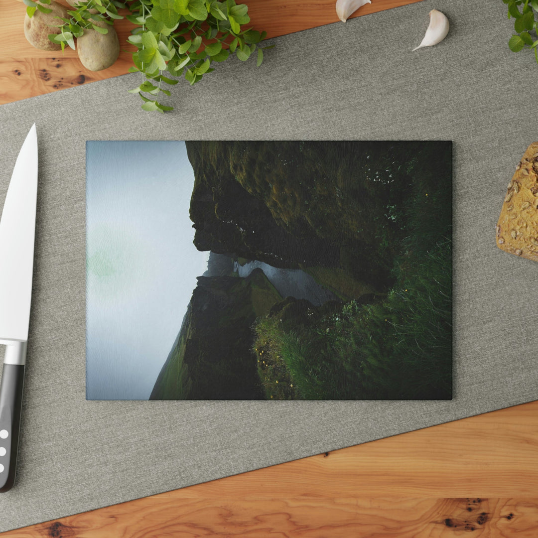 A View of the River - Glass Cutting Board - Visiting This World