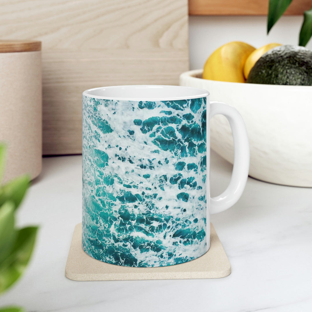 A Wave on Volcanic Sand - Ceramic Mug 11oz - Visiting This World