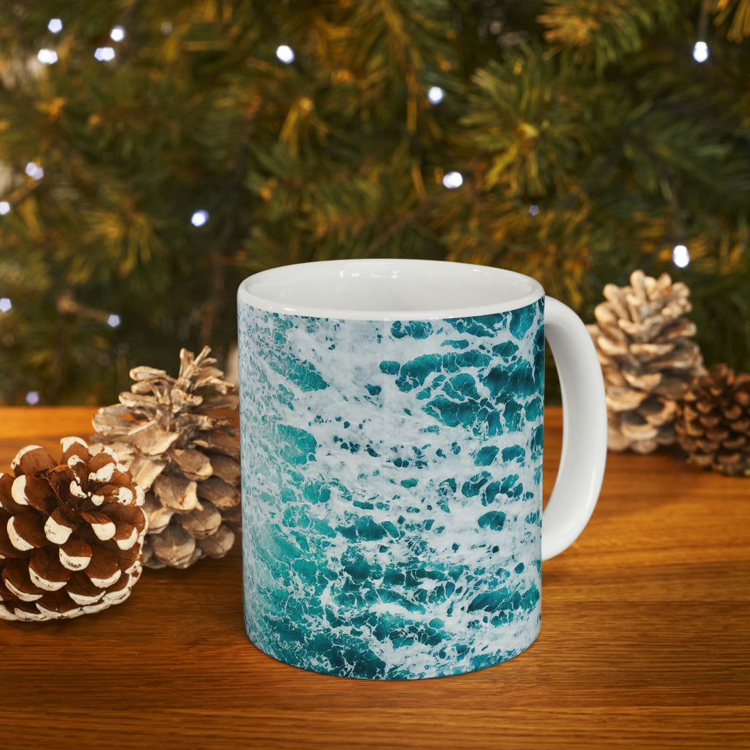 A Wave on Volcanic Sand - Ceramic Mug 11oz - Visiting This World