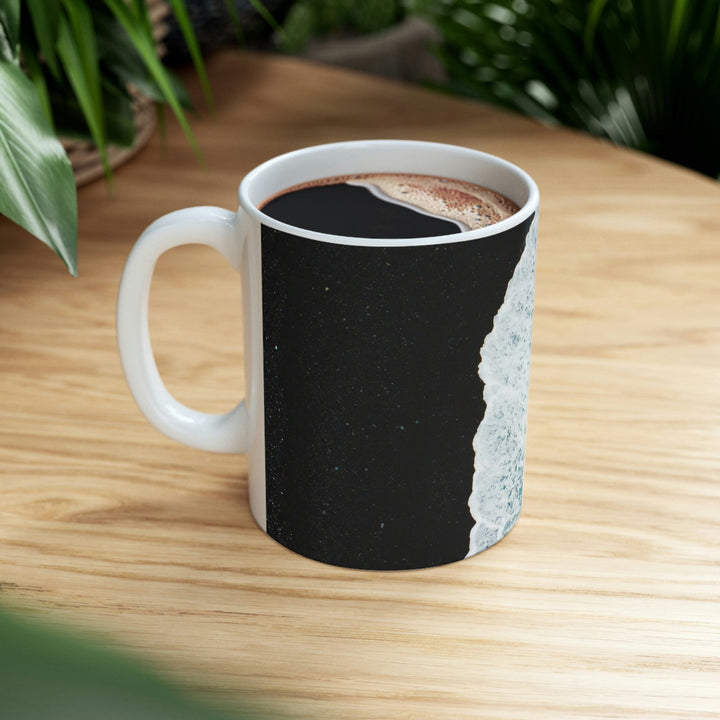 A Wave on Volcanic Sand - Ceramic Mug 11oz - Visiting This World