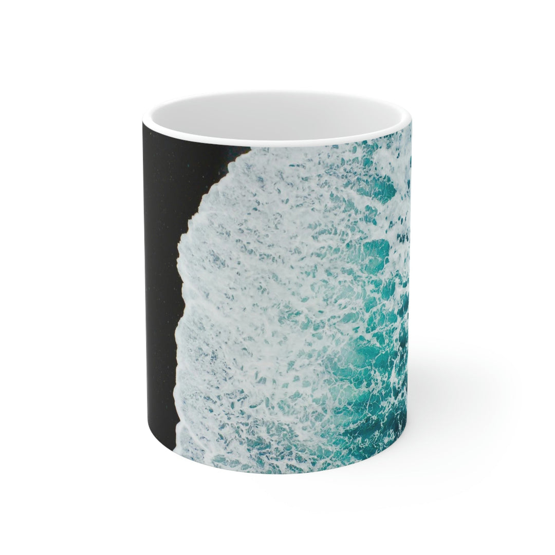 A Wave on Volcanic Sand - Ceramic Mug 11oz - Visiting This World