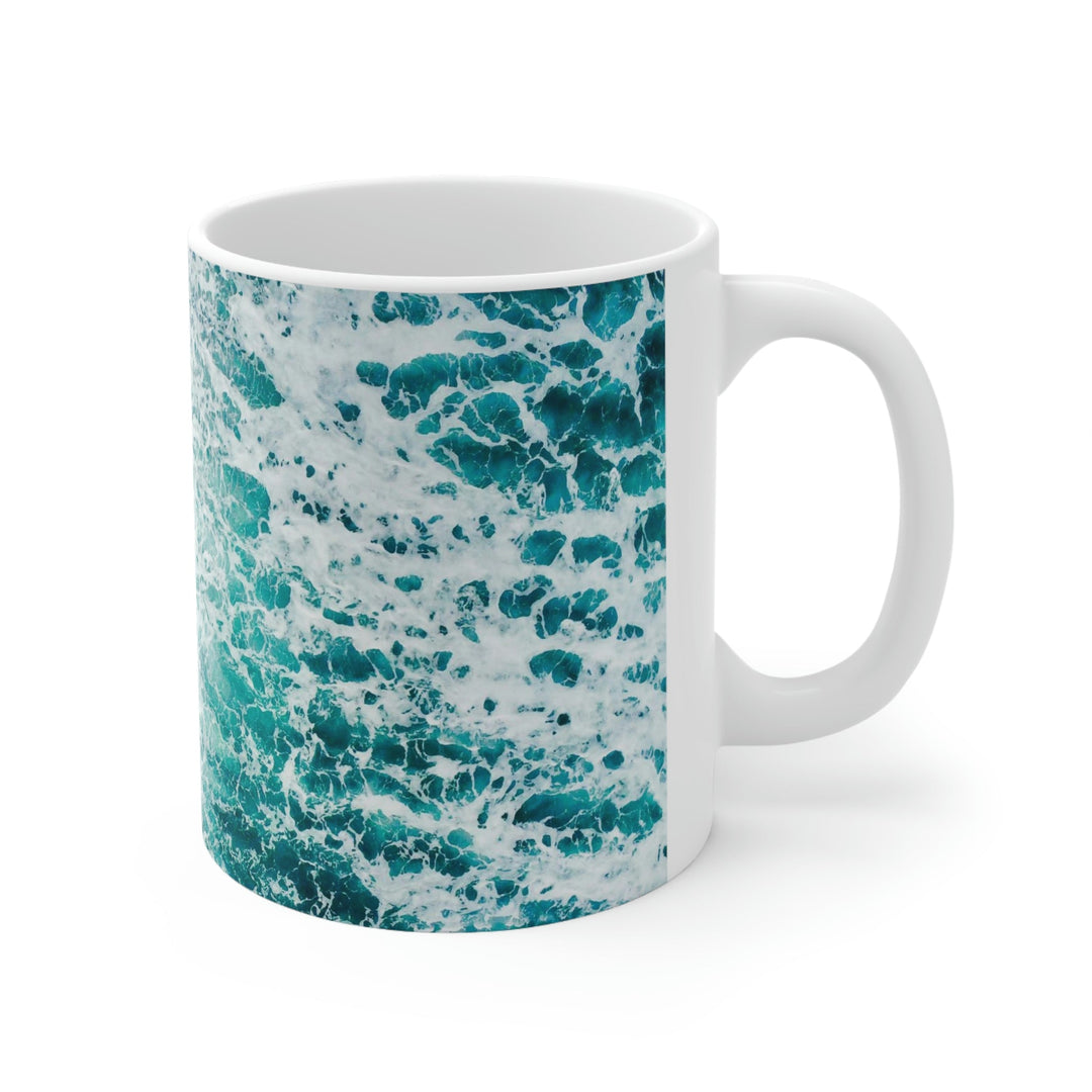 A Wave on Volcanic Sand - Ceramic Mug 11oz - Visiting This World