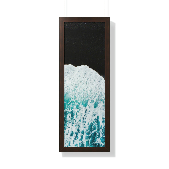 A Wave on Volcanic Sand - Framed Print - Visiting This World