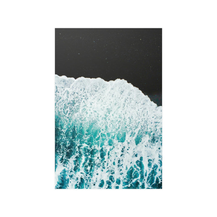 A Wave on Volcanic Sand - Satin Posters (210gsm) - Visiting This World