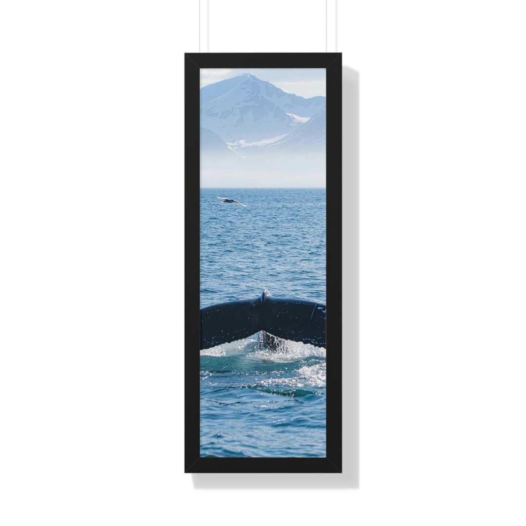 A Whale and A Mountain - Framed Print - Visiting This World