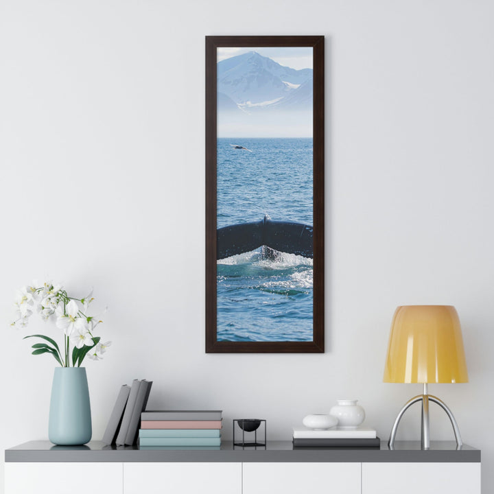 A Whale and A Mountain - Framed Print - Visiting This World