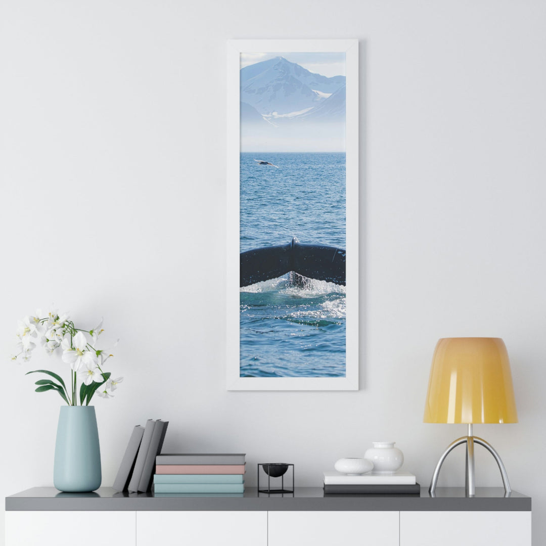 A Whale and A Mountain - Framed Print - Visiting This World