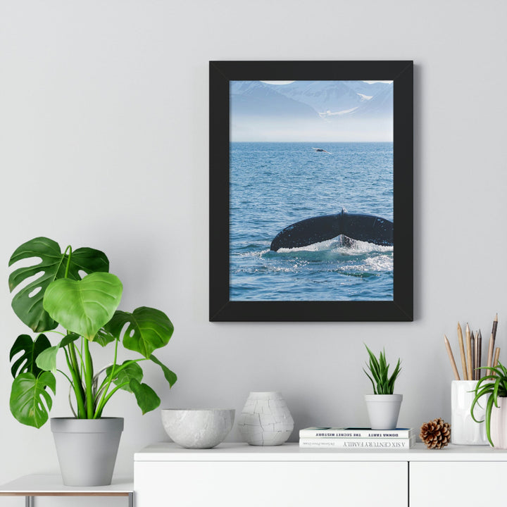 A Whale and A Mountain - Framed Print - Visiting This World