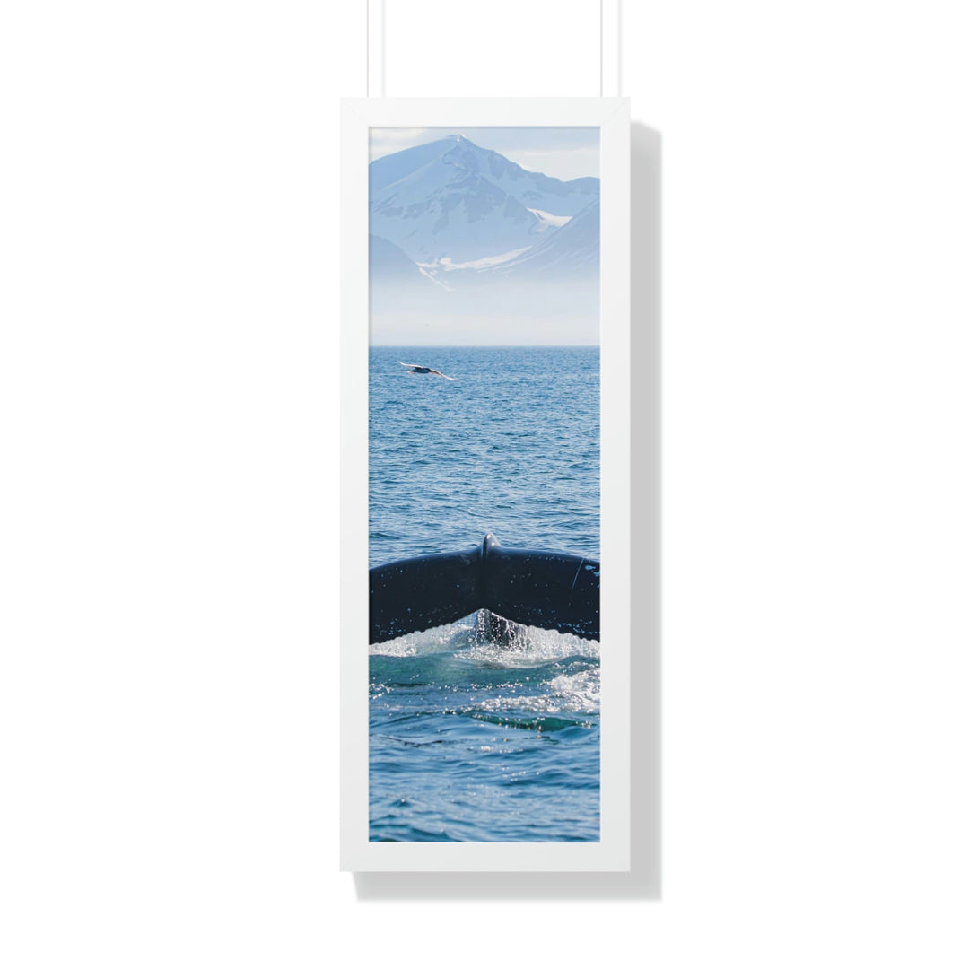 A Whale and A Mountain - Framed Print - Visiting This World