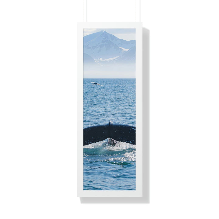 A Whale and A Mountain - Framed Print - Visiting This World