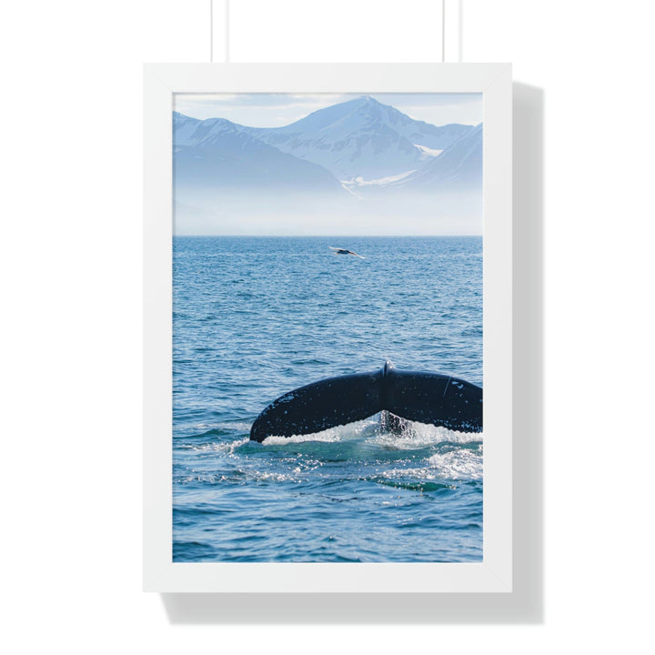 A Whale and A Mountain - Framed Print - Visiting This World