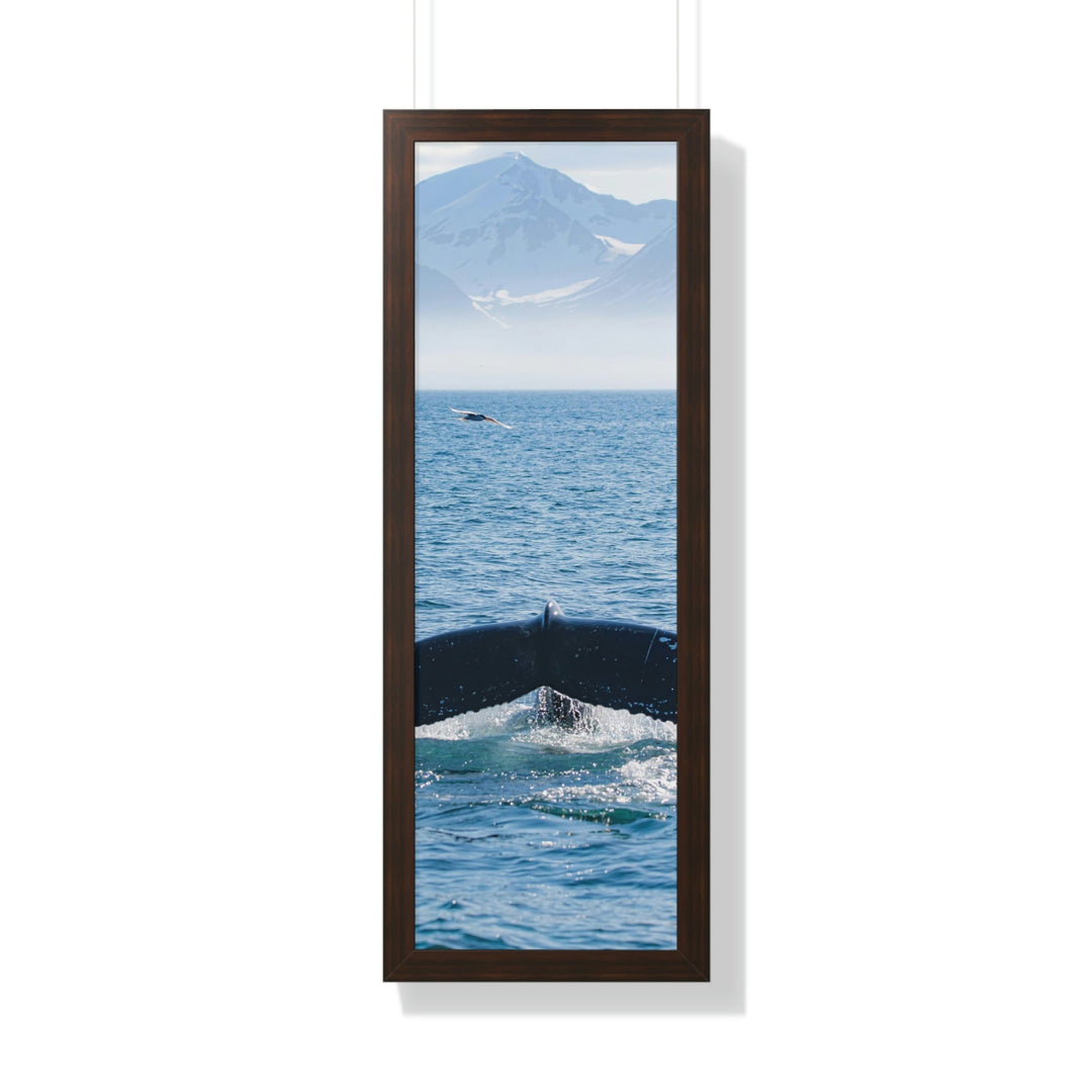 A Whale and A Mountain - Framed Print - Visiting This World