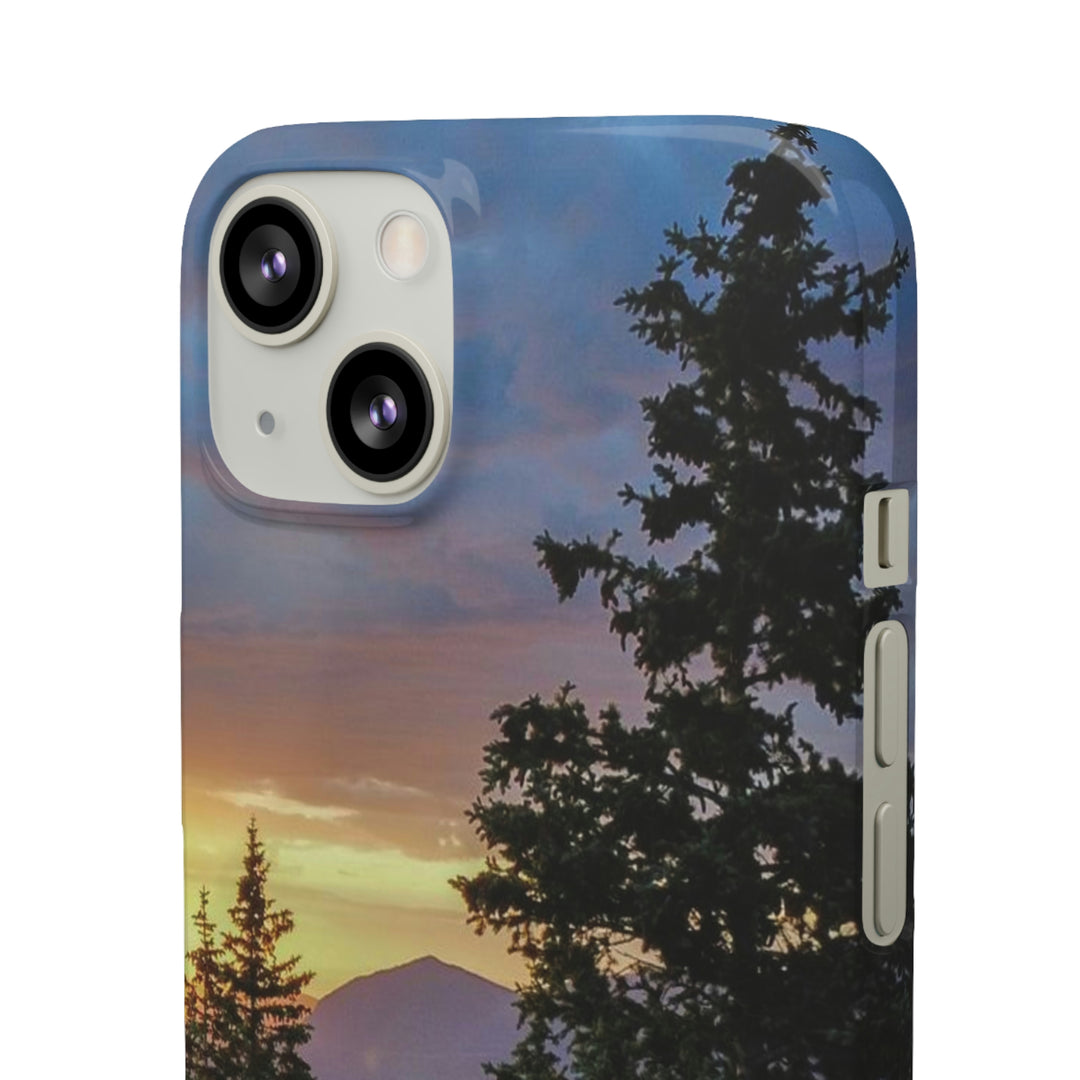 Rainy Sunset Through the Trees - Phone Case