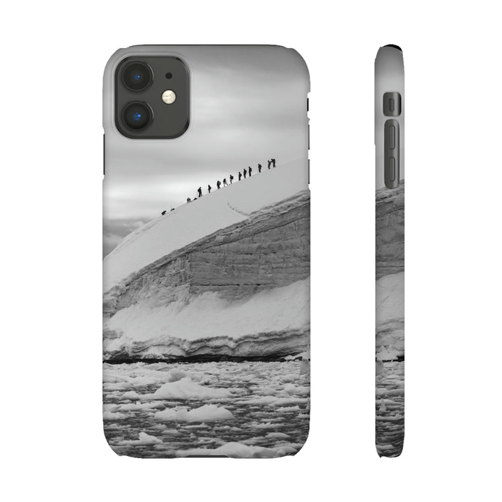 Preparing for the Climb in Black and White - Phone Case